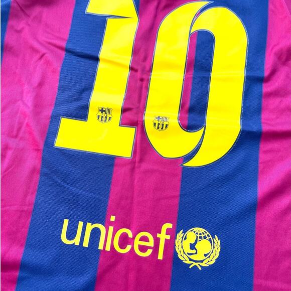 2014 2015 Nike Long Sleeve Barcelona Messi Home Football Jersey | Medium - Picture 7 of 10